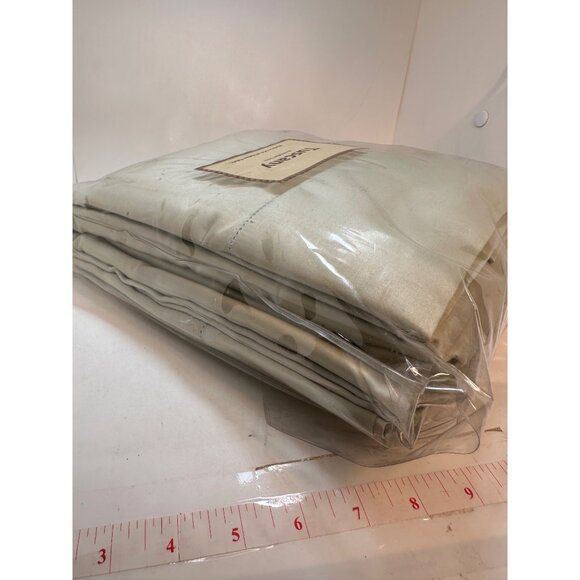 Tuscany Fine Italian Linen Queen Sheet Set Mint Green Fitted Flat USA Italian Fa - Picture 5 of 6